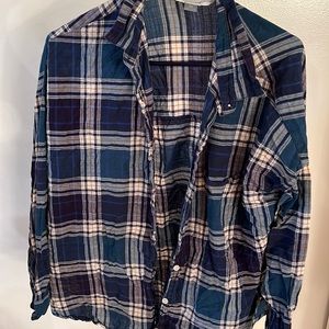 Old Navy the boyfriend shirt flannel